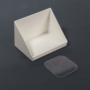 Органайзер настенный BASIC, 1 секция, с клеевой основой, 8.7x8x2 см, белый