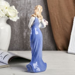 Сувенир керамика "Леди с букетом" 30x10x10 см