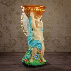 Статуэтка "Ангел с чашей в руках", цветная, 52 см, микс