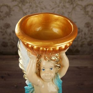Статуэтка "Ангел с чашей в руках", цветная, 52 см, микс