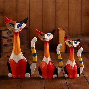 Сувенирный набор «Кошки», 22x7x30 см, набор 3 шт.