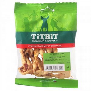 Titbit Лакомство для собак Плетенки из кожи мягкая.упаковка 35г
