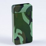 Зажигалка электронная в подарочной коробке, USB, дуговая, цвет хаки, 3.5х7 см