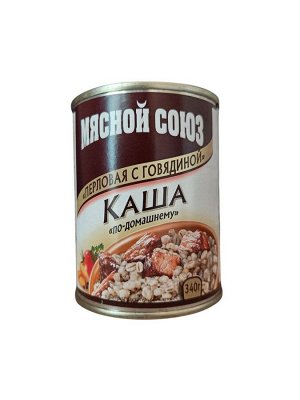 Каша перловая с говядиной Мясной союз, 340 гр