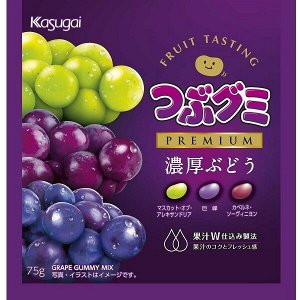 KASUGAI Tsubu Gummy Premium – мармелад с насыщенным виноградным вкусом
