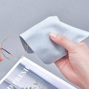 Салфетка для очков, набор 5 шт., из микрофибры, в ассортименте, 15 х 15 см.