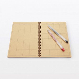 MUJI Craft Desk Notebook (Schedule) Monthly – ежемесячный планер в крафтовой обложке