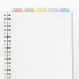 MUJI Index Sticky Notes – прочные квадратные стикеры-индексы из плотной плёнки, 5 цветов, по 10 штук в 6 полосках