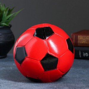 Копилка "Мяч" красно-черный, 14х14х13см