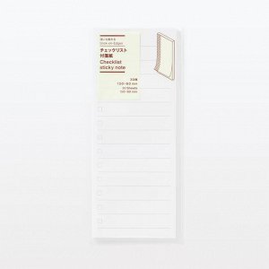 MUJI Checklist Sticky Notes – стикеры-чеклисты, 150×60 мм, 30 штук