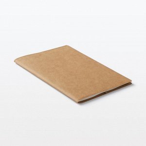 MUJI Jeans Label Notebook Cover  – обложка для блокнота из материала джинсовой бирки, формат A5, коричневая
