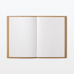 MUJI Jeans Label Notebook Cover  – обложка для блокнота из материала джинсовой бирки, формат A5, коричневая