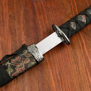 Сувенирное оружие «Катана». чёрные ножны с узорами в виде дракона. 47 см