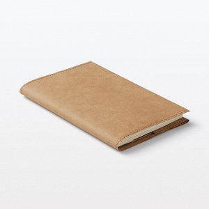 MUJI Jeans Label Book Cover – обложка из материала джинсовой бирки для книг и записных книжек небольшого формата, коричневая