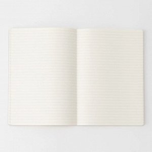 MUJI Premium Paper Flat-Open Notebook – тетрадь A5, 80 листов, линейка 7 мм, чёрная обложка, из высококачественной бумаги