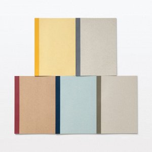 MUJI Colored Cover Notebook Set – набор из 5 тетрадей B5 с цветными обложками, 36 листов, линейка 7 мм