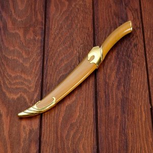 Сувенирный нож. светлое дерево с золотыми вставками 29 см
