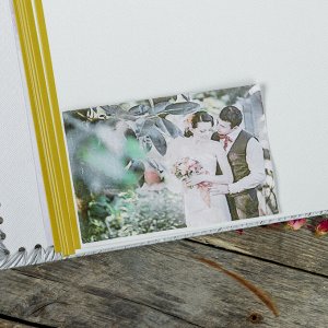 Фотоальбом магнитный 30 листов "Наша свадьба" иск. кожа в кейсе 31,5x32,5 см