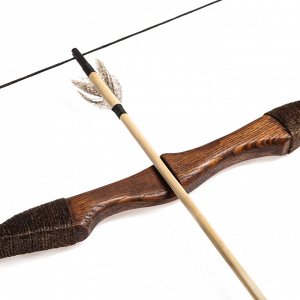 Сувенирное деревянное оружие "Лук спортивный". подростковый. коричневый. массив ясеня. 120 см