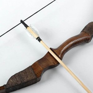 Сувенирное деревянное оружие "Лук фигурный", взрослый, коричневый, массив ясеня, 120 см