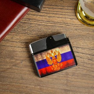 Зажигалка электронная "Флаг России", USB, спираль, 5.5х1х5 см