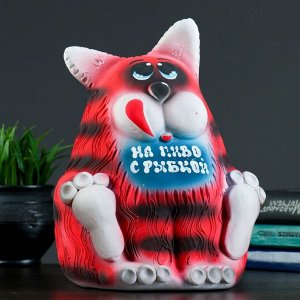 Копилка "Кот Рыжик" 17х19,5х26,5см МИКС