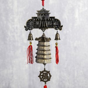 Колокольчик металл "Пагода" 14х6,5х6,5 см