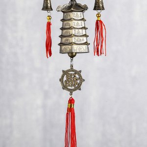 Колокольчик металл "Пагода" 14х6,5х6,5 см