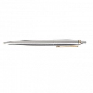 Ручка шариковая Parker Jotter Core K691 Stainless Steel GT M, корпус серебристый глянцевый (золото), синие чернила