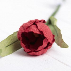 Искусственный цветок "Тюльпан" красный 28 см