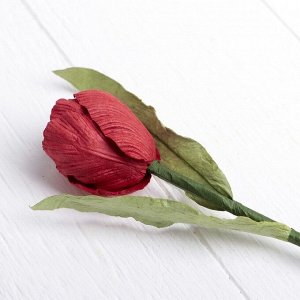 Искусственный цветок "Тюльпан" красный 28 см