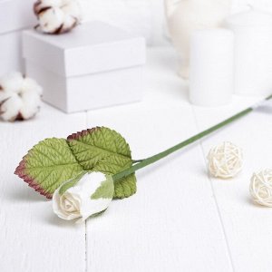 Искусственный цветок "Роза" белая 40 см
