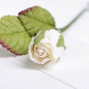 Искусственный цветок "Роза" белая 40 см