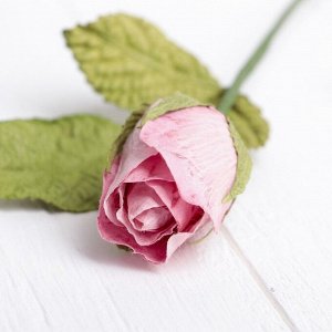 Искусственный цветок "Роза" розовая 40 см