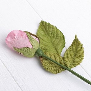 Искусственный цветок "Роза" розовая 40 см