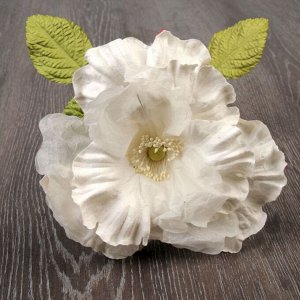 Декоративный цветок "Сказочная роза", белый
