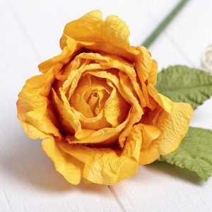 Искусственный цветок "Роза Леди" жёлто-красный 44 см