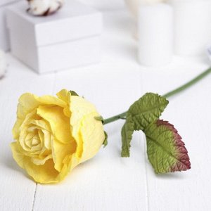 Искусственный цветок "Роза Леди" жёлтый 44 см