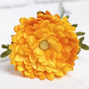 Искусственный цветок "Хризантема" жёлтая 42 см