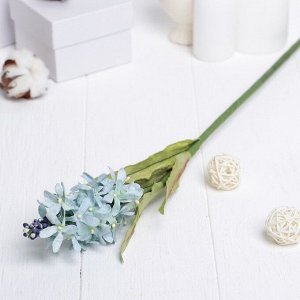 Искусственный цветок "Большая сирень" голубая 54 см