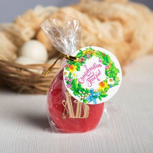 Пасхальная свеча-яйцо с наклейкой «Храм»