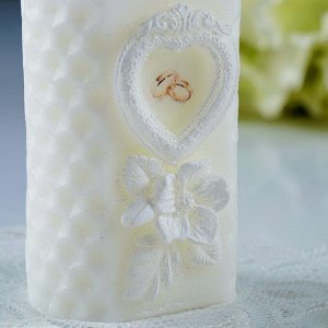 Свеча свадебная "Камея", белая, 6-11 см