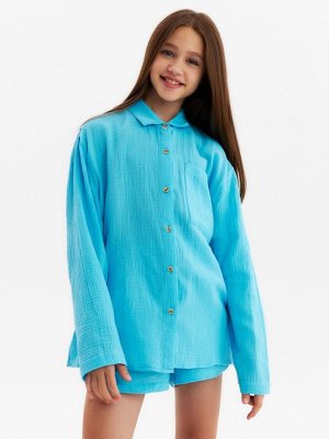 Рубашка из муслина для девочек KAFTAN.