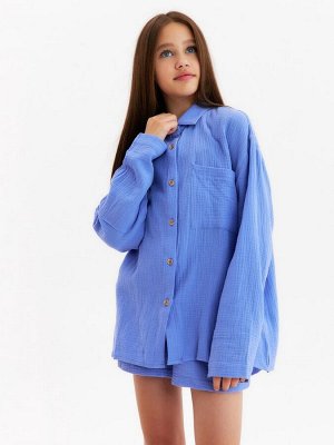 Рубашка из муслина для девочек KAFTAN.