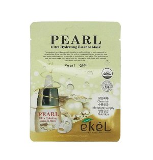 "EKEL" Тканевая маска, д/лица с экстрактом жемчуга/Pearl Ultra Hydrating, Ekel, 25г.