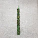 Свеча магическая &quot;Денежная&quot; с травой, зелёная, 20см