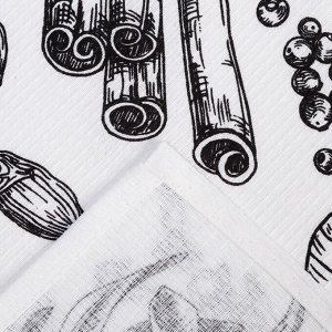 Набор кухонных полотенец «Доляна» Organic food, 35x60 см-3 шт., 100% хлопок
