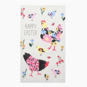 Кухонное полотенце «Доляна» Happy easter, 28x46 см, рогожка, 100% хлопок, 160 г/м²