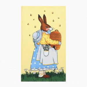 Набор кухонных полотенец «Доляна» Bee and bunny, 2 шт., 28x46 см, 100% хлопок, рогожка 160 г/м²