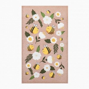 Набор кухонных полотенец «Доляна» Bee and bunny, 2 шт., 28x46 см, 100% хлопок, рогожка 160 г/м²